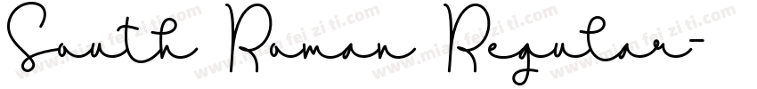 South Roman Regular字体转换